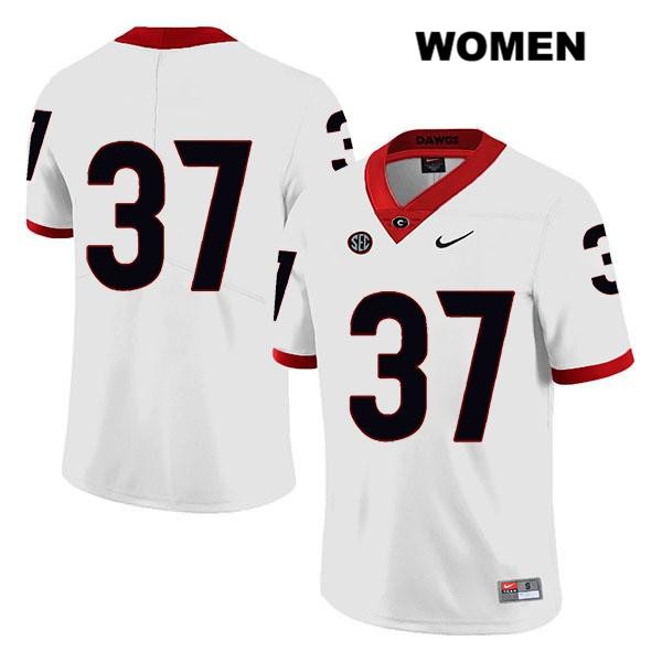 Georgia Bulldogs Women's Jordon McKinney #37 NCAA No Name Legend Authentic White Nike Stitched College Football Jersey VCZ4656FI